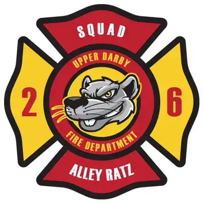 upper darby fire department alley ratz company logo