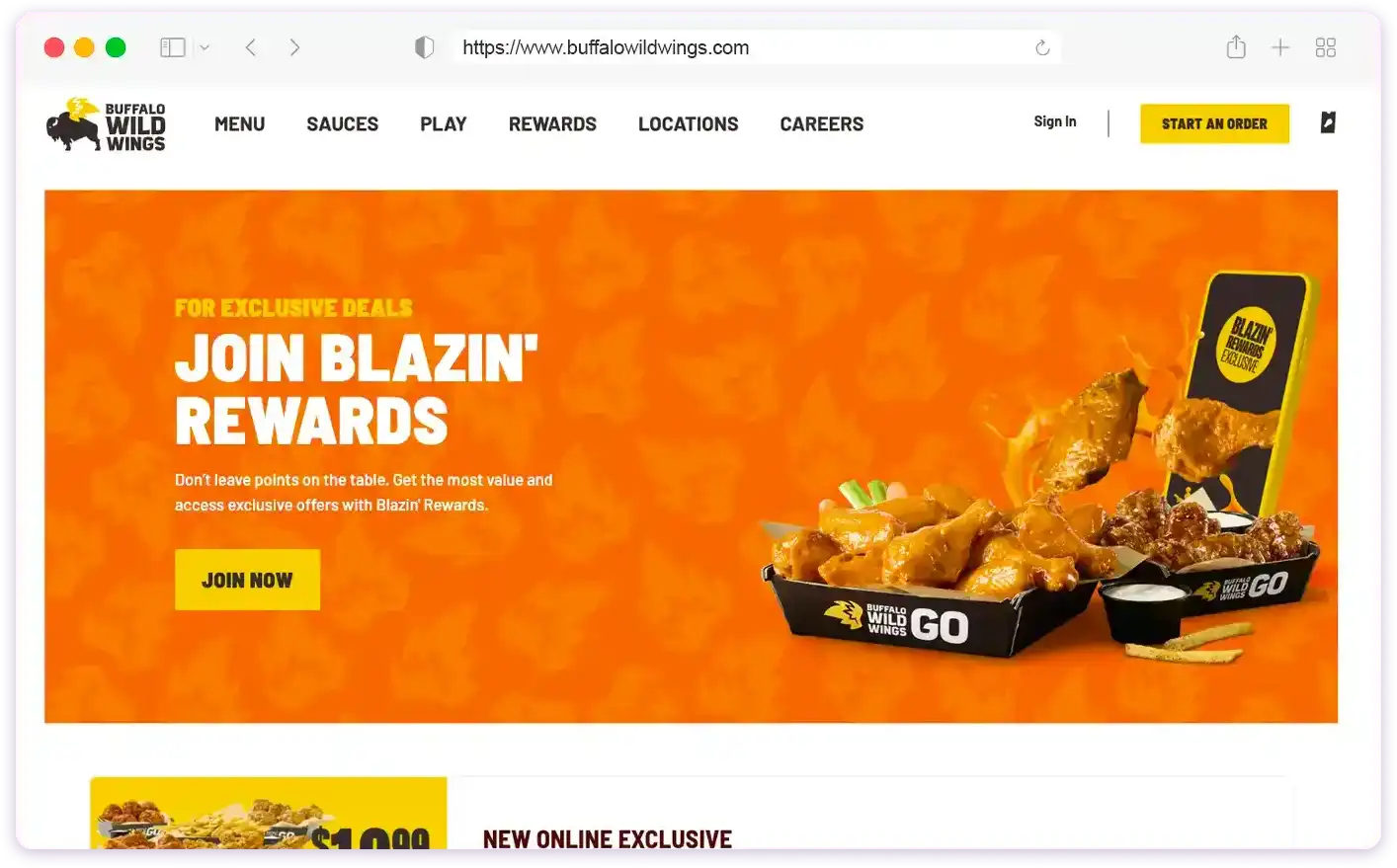 seo optimization buffalo wild wings site