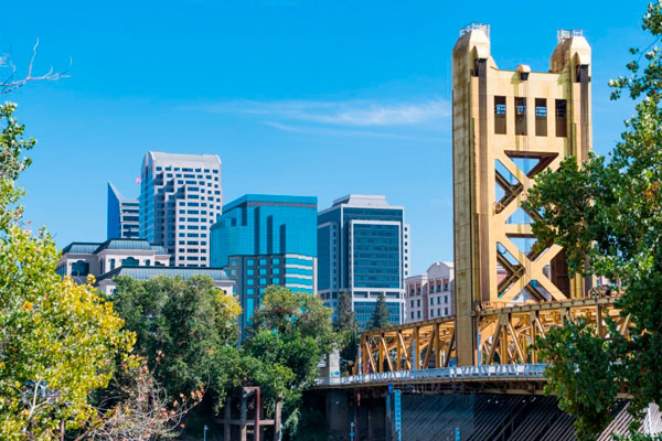 screenshot of the city of Sacramento, CA 