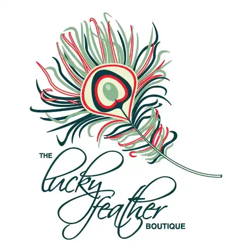 lucky feather boutique company logo