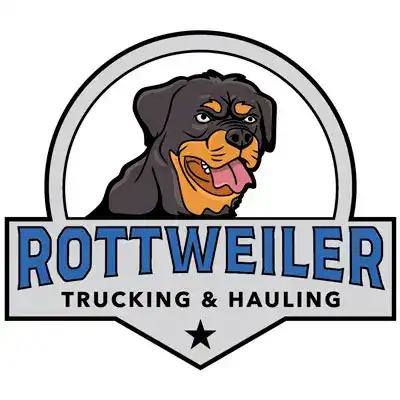 rottweiler trucking & hauling company logo