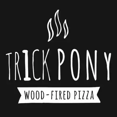 trick pony wood fired pizza company logo