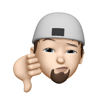 memoji thumbs down sticker