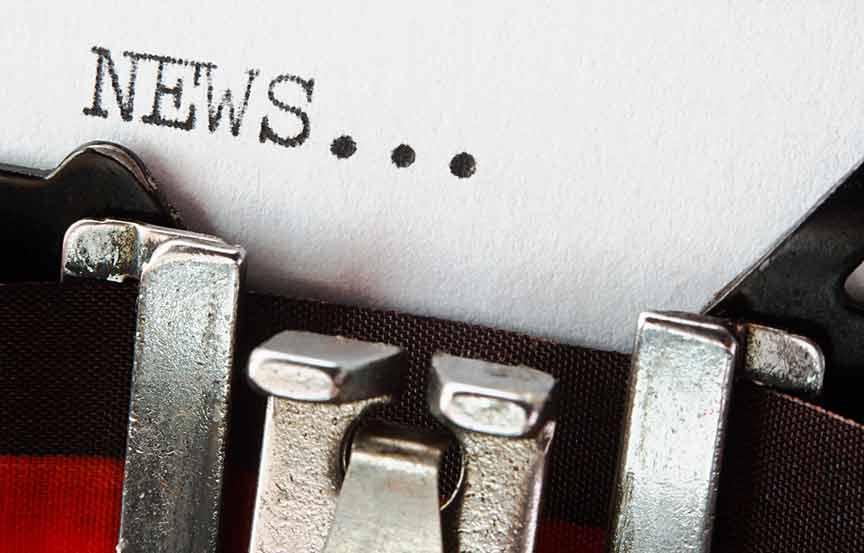 Copywriting for Press Releases old type writer spelling out news
