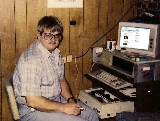 vintage 1970 computer nerd