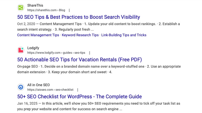 google results cut off example