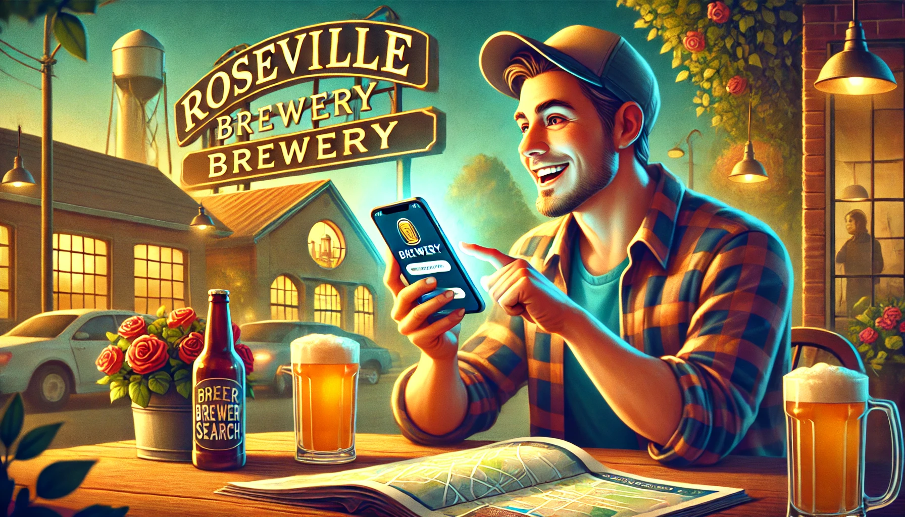 Local SEO: Your Brewery’s Best Friend beer lover searching for breweries on his phone