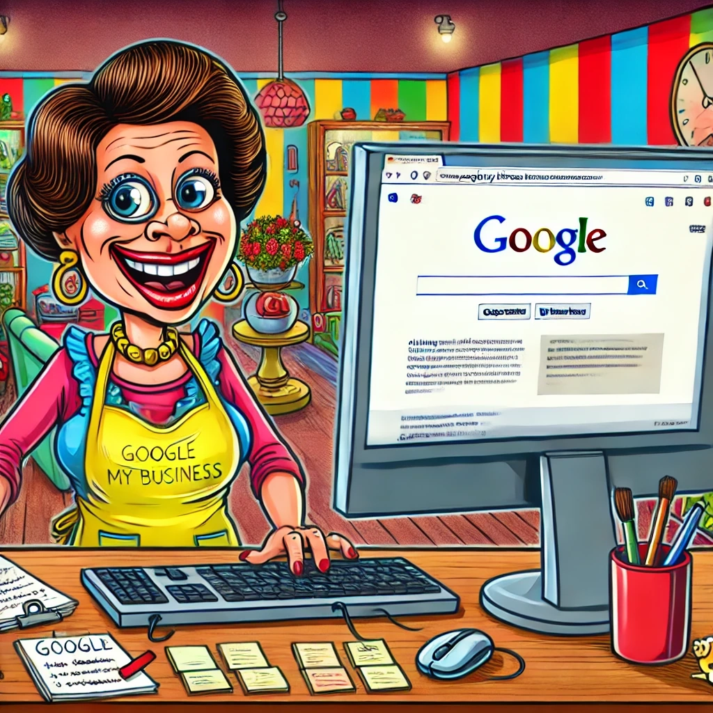 Claim your Google Business Lisintg business woman on computer using google