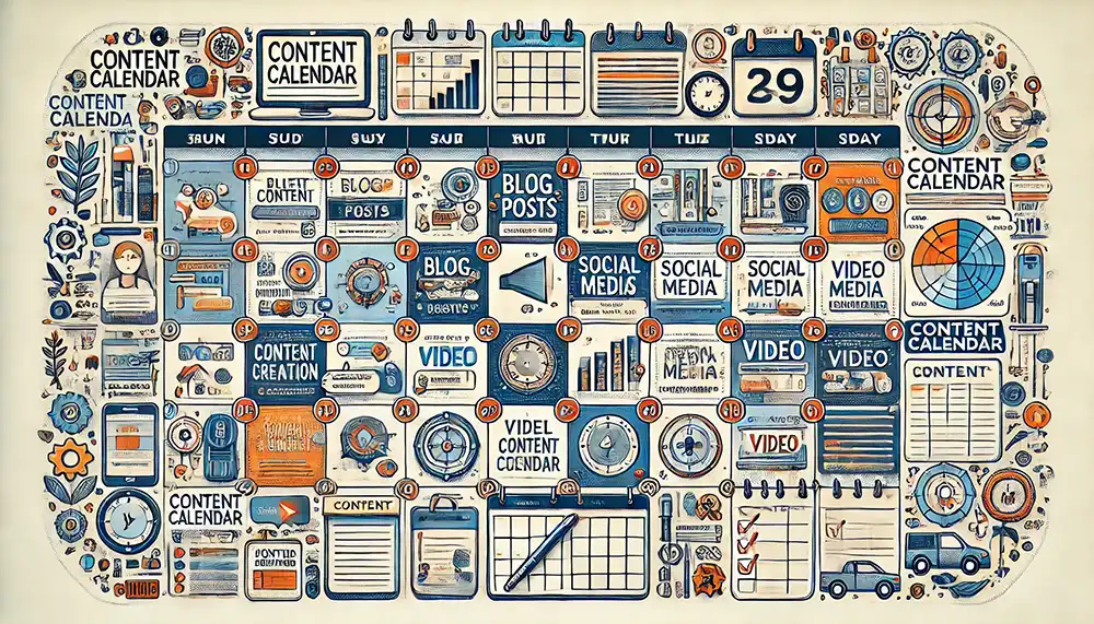 How to create a content calendar graphic image of a content calendar
