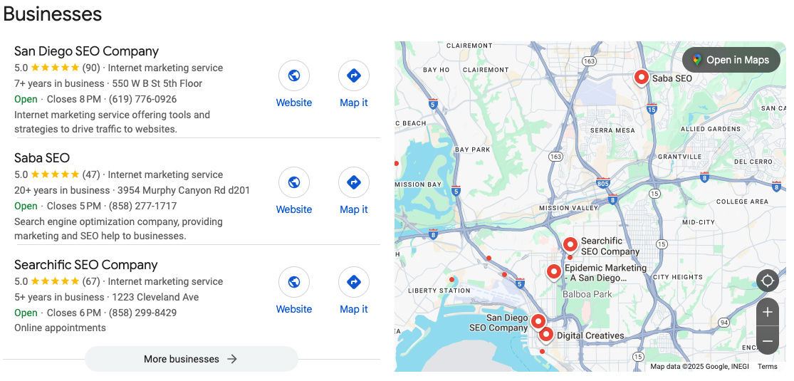 google business profile san diego seo company