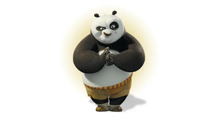 kung fu panda on white background