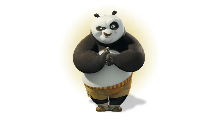 Be like Kung Fu Panda! kung fu panda on white background
