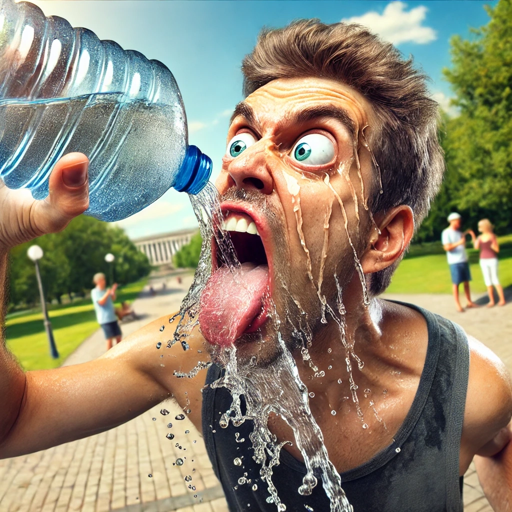 Stay Hydrated, Homie! funny man chugging water