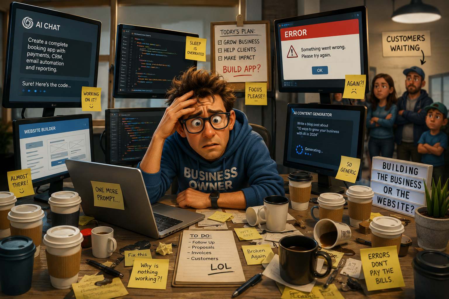 The AI Gold Rush: Why Small Businesses Are Losing Time Chasing “Easy” Websites & Apps